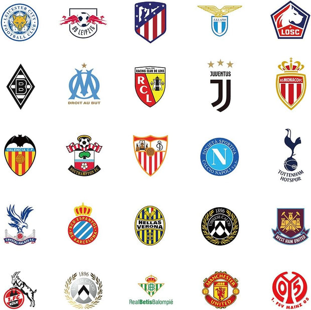 50 pcs Soccer Logo Stickers
