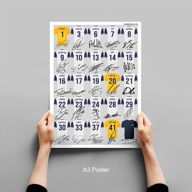 Tottenham Hotspur 2024-25 Signed Poster