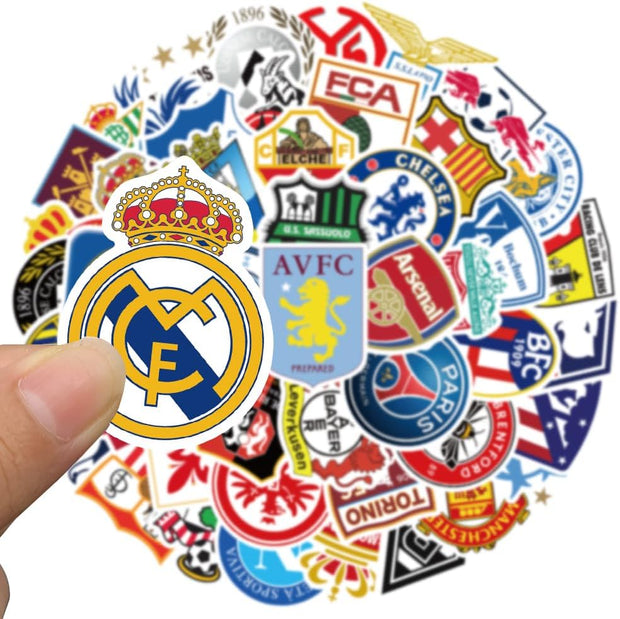 50 pcs Soccer Logo Stickers