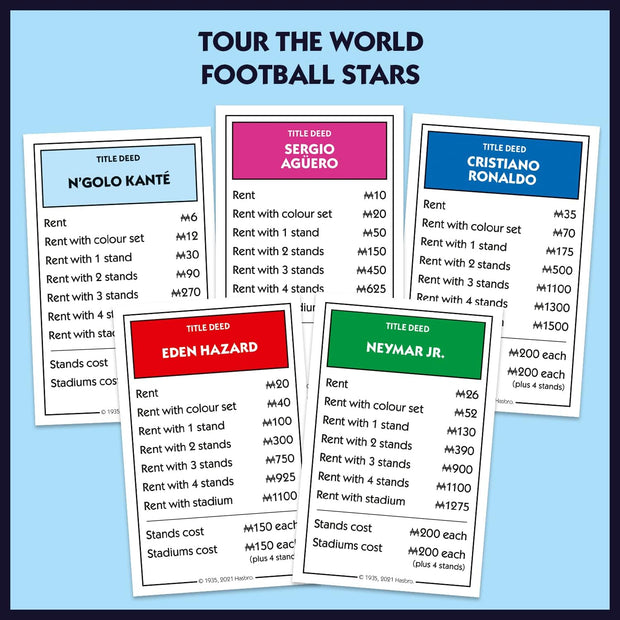 World Football Stars Monopoly Game
