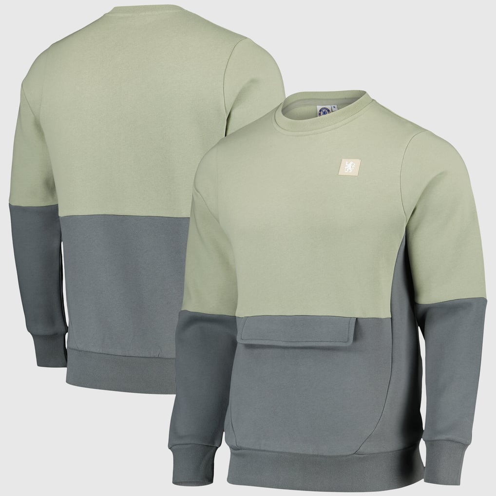 Chelsea Active Contrast Panel Sweatshirt - Khaki - Mens - view 1