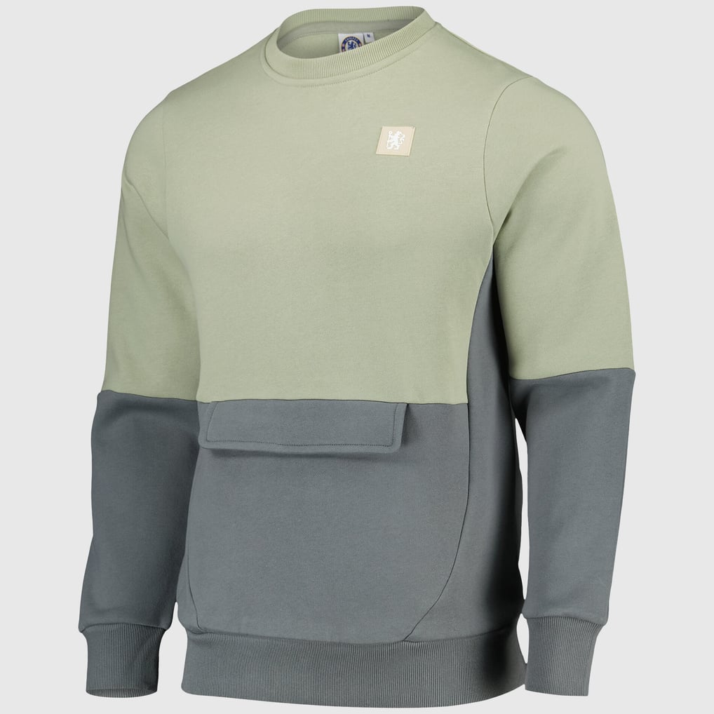 Chelsea Active Contrast Panel Sweatshirt - Khaki - Mens - view 2