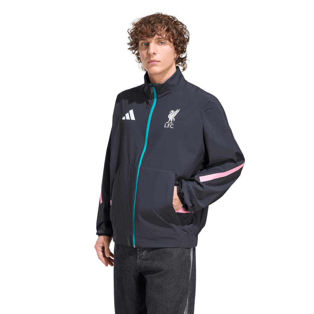 Liverpool adidas Anthem Jacket - Black - view 1