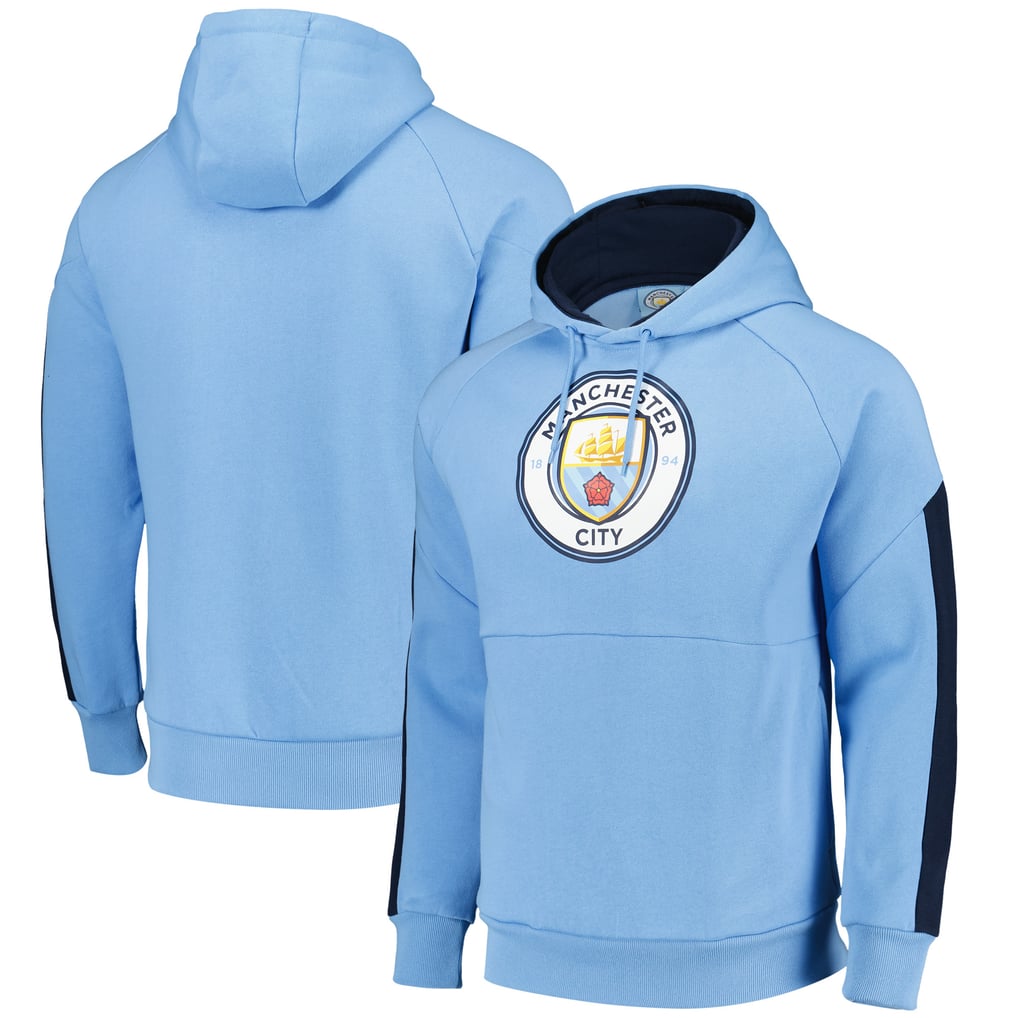 Manchester City Core Large Crest Hoodie - Sky - Mens - view 2