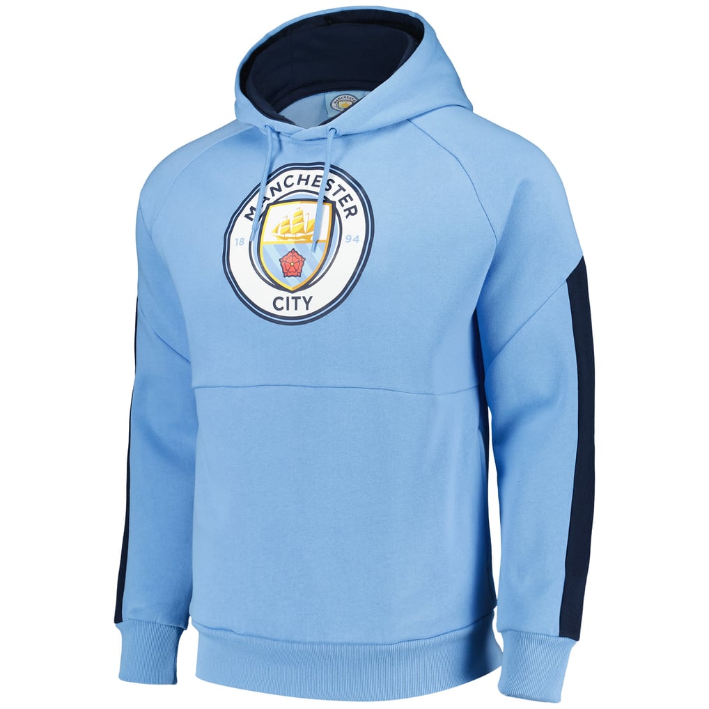 Manchester City Core Large Crest Hoodie - Sky - Mens - view 1