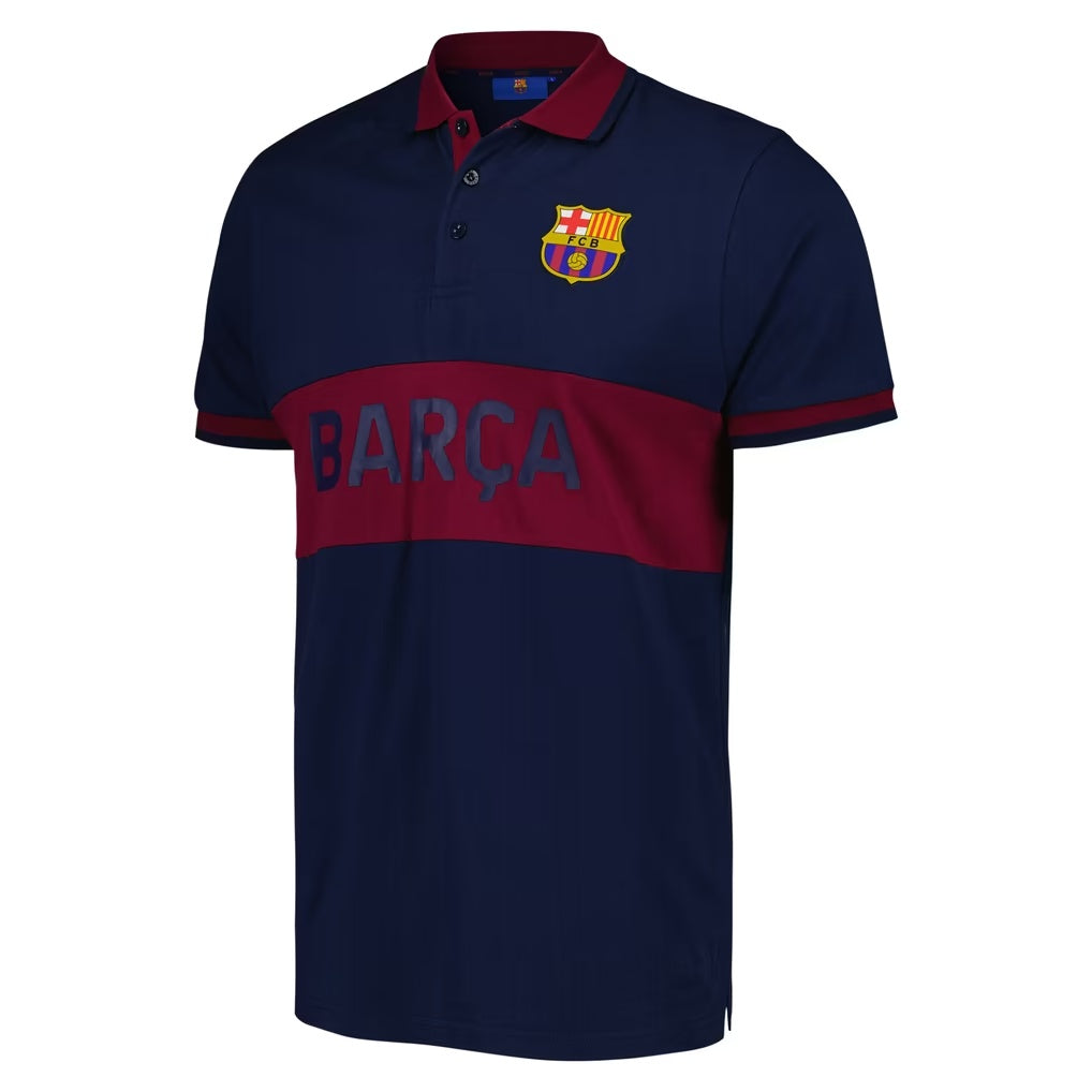 Barcelona Colour Block Polo - Navy - Men's