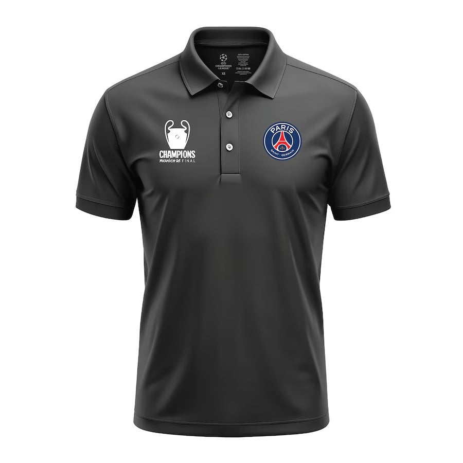 PSG UCL Champions 2025 Polo - Black